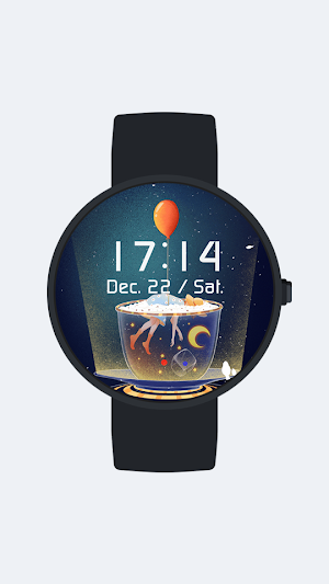 Balloon Girl Animated Gif Watch Face Screenshot 2