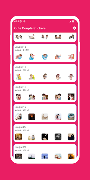 Cute Couple Stickers Screenshot 3
