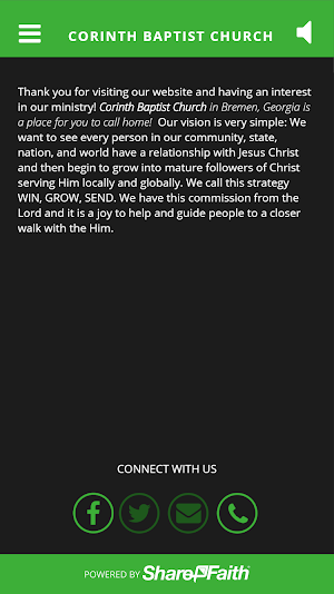 Corinth Baptist Church Screenshot 1