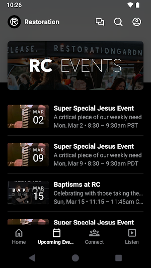 Restoration Church Gardner Screenshot 2