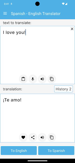 Spanish - English Translator Screenshot 1