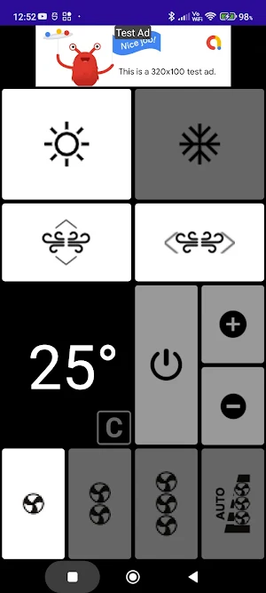 Kinghome AC Remote No settings Screenshot 3