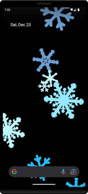 Snowflakes Live Wallpaper Screenshot 2