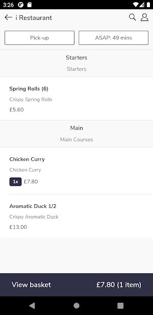 i Restaurant Screenshot 1
