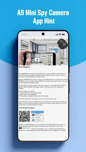 A9 Mini Spy Camera App Hint Screenshot 3