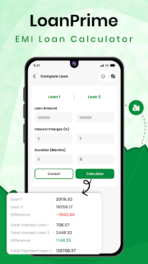 Loanprime: EMI Loan Calculator Screenshot 1