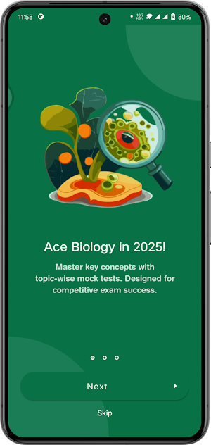 Biology Learning Quiz app Screenshot 1
