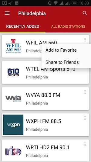 Philadelphia Radio Stations Screenshot 0