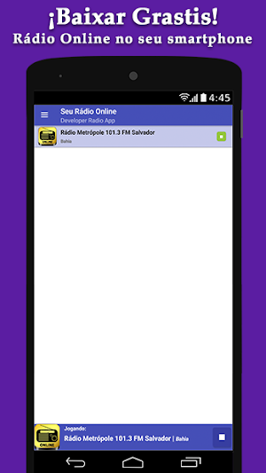 Radio Metropole FM 101.3 Salvador - Radio Online Screenshot 1