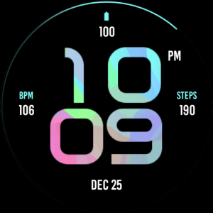 Stylish Happy Watch Face Screenshot 3