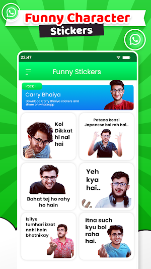Funny Hindi Memes & WA Sticker Screenshot 1