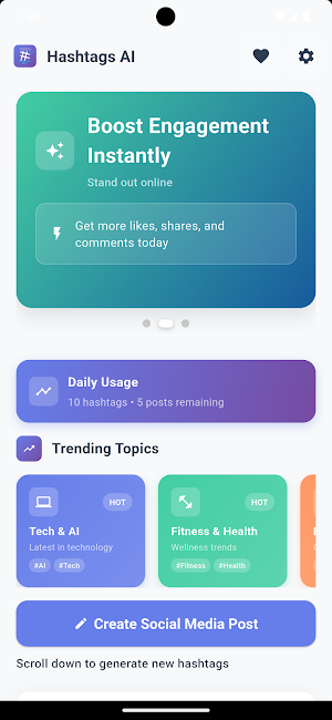 Hashtags AI: Follower Booster Screenshot 1
