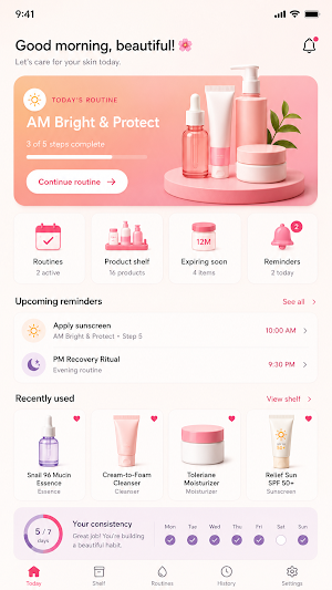Skincare Routine Tracker Screenshot 3