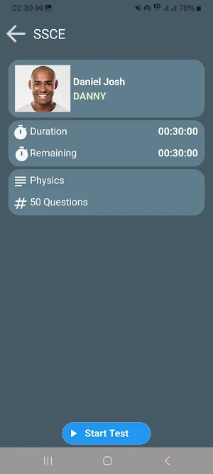 TestCentre Client App Screenshot 3