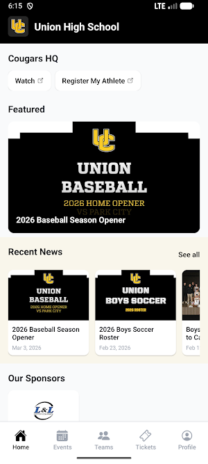 Union High School Athletics Screenshot 0