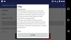 Pathfinder Background Generato Screenshot 3