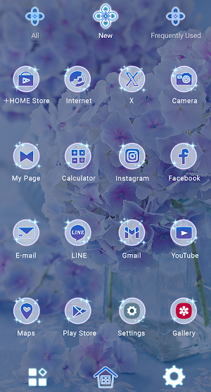Refreshing Hydrangea Theme Screenshot 2