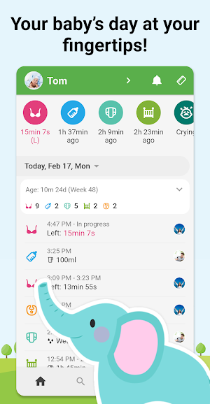 Baby Daybook - Newborn Tracker. Breastfeeding log Screenshot 1