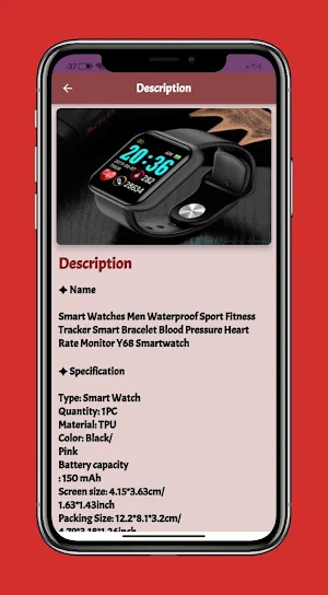 Y68 Plus smart watch Guide Screenshot 1