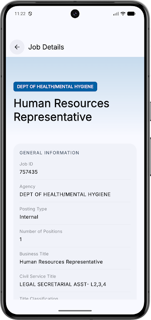 NYC Job Listings Screenshot 1