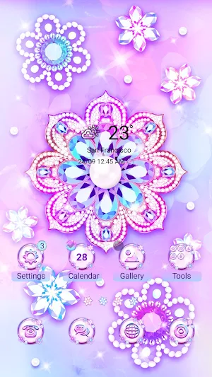 Jewel Pastel Flower- Wallpaper Screenshot 0