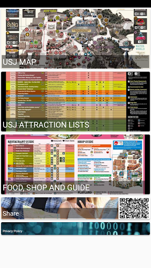 USJ MAP UNIVERSAL STUDIOS JAPAN Screenshot 0