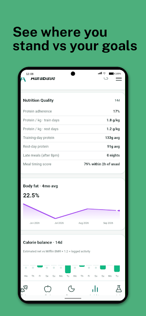 AuraBase: Fitness & Diet Lab Screenshot 2