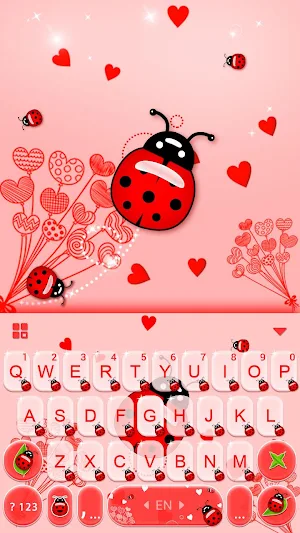 Sweet Ladybird Keyboard Theme Screenshot 0