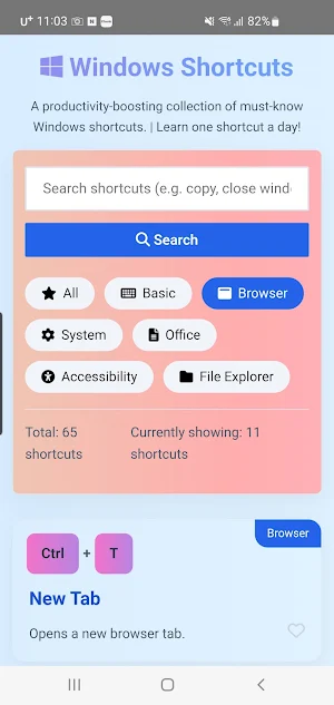 Windows Shortcuts Screenshot 2