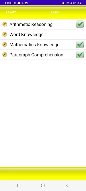 Test Exam AFQT Review Screenshot 2