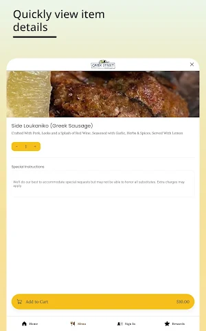 Greek Street App Screenshot 2