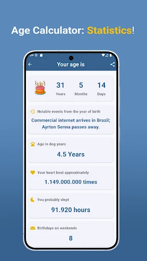 Age Calculator: Statistics Screenshot 2