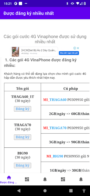 Đăng ký 4G Vinaphone nhanh Screenshot 0