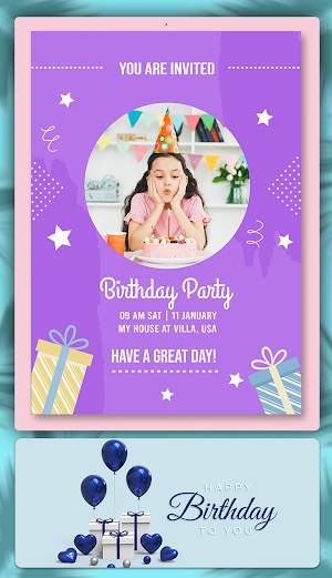 Birthday wish card maker Screenshot 1