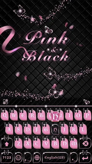 Pink Black Keyboard Theme Screenshot 1