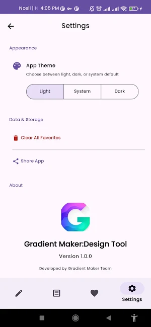 Gradient Maker:  Design Tool Screenshot 2