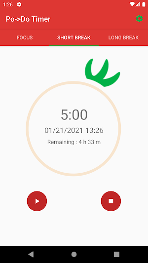 Po->Do Timer：PomoDoro Timer Screenshot 1