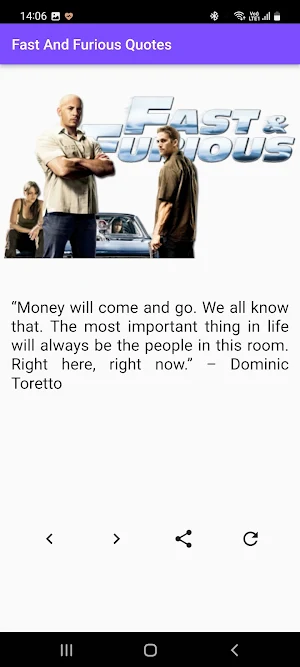 Fast And Furious Quotes Screenshot 0