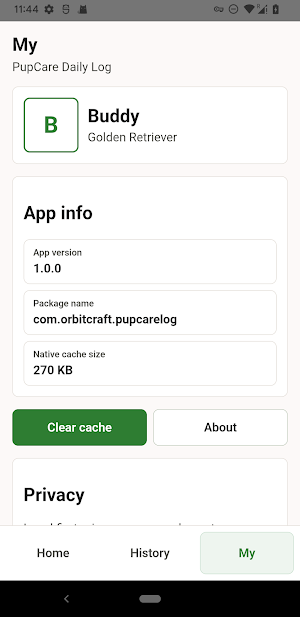 PupCare Daily Log Screenshot 3