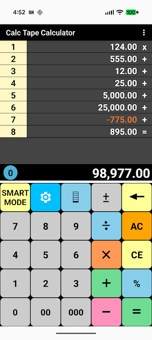 Tape Calculator Classic Screenshot 3