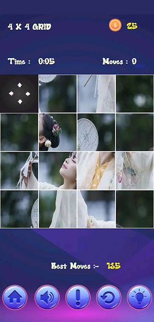 Girls Photo Puzzles Slide Game Screenshot 2