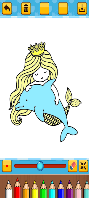 Little Mermaid Coloring Screenshot 3