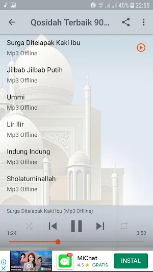 Lagu Qosidah Terbaik tahun 1990an Screenshot 3