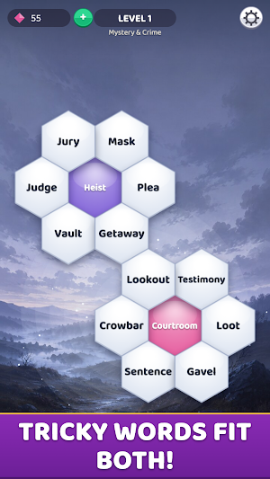 Hexa Word: Group Sort Screenshot 1