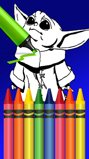 Baby Yoda Coloring Book Screenshot 1