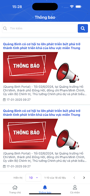 Dữ liệu mở tỉnh Quảng Bình Screenshot 2
