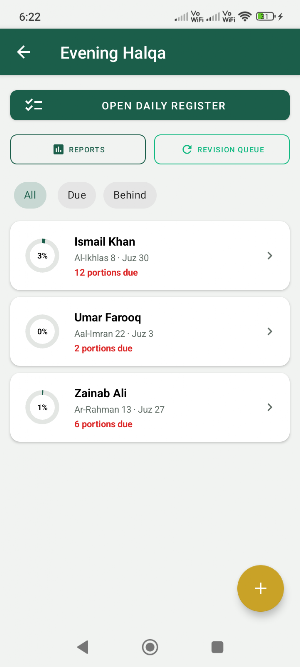 Hifz Companion: Quran Register Screenshot 1
