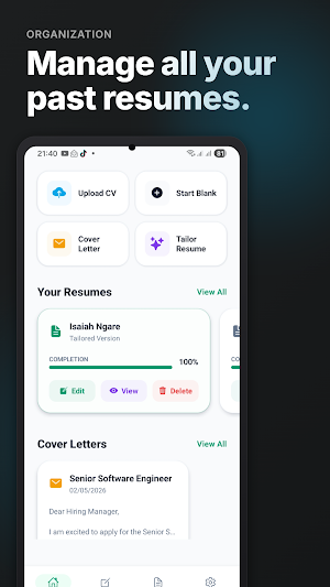 AI Resume & Cover Letter Maker Screenshot 0