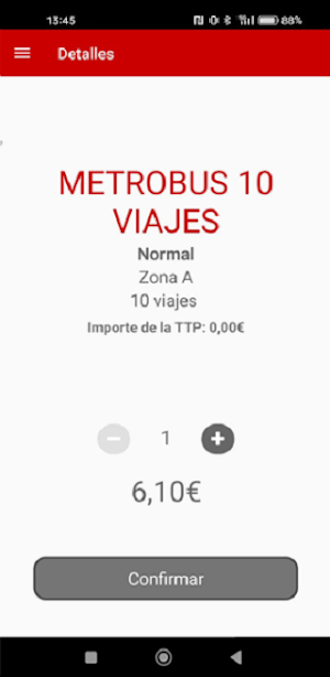 Tarjeta Transporte Virtual Screenshot 2