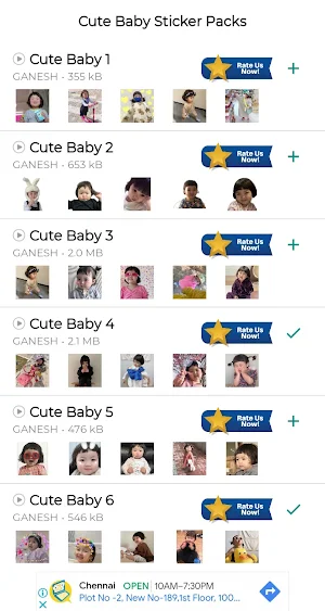 Cute Baby Stickers for WA Screenshot 1